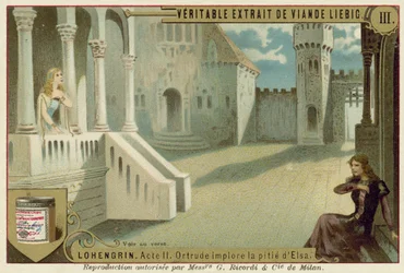Escena de la ópera Lohengrin de Richard Wagner